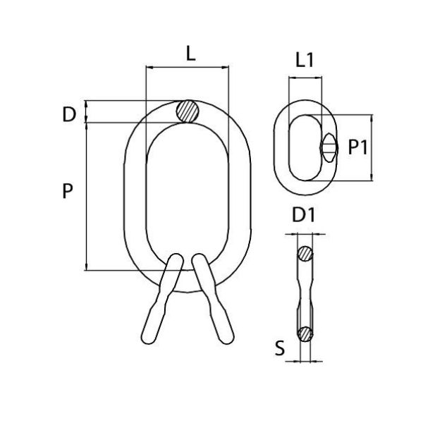Picture of GT Lifting G10QA7 Grade 10 Quad Master Link Assemblies