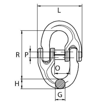 Picture of GT Lifting G10CC6 GT Grade 10 Component Connector