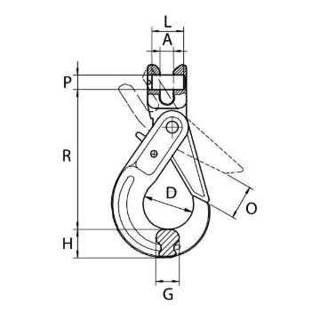 Picture of GT Lifting G10CSLH6 GT Grade 10 Clevis Self Locking Hook