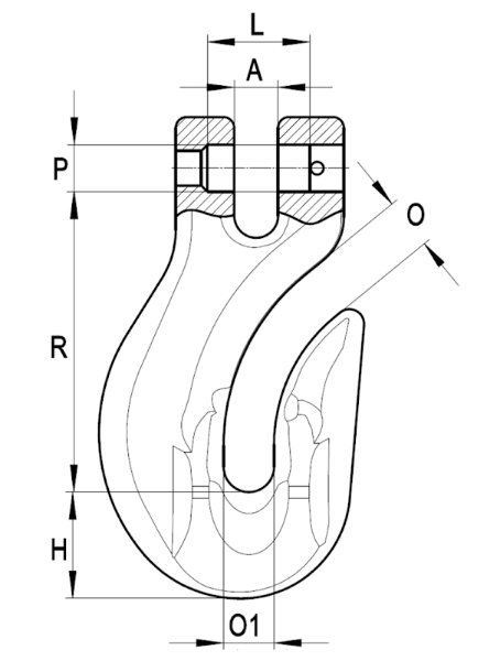 Picture of GT Lifting G10CGH6 GT Grade 10 Clevis Grab Shortening Hook