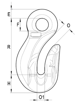 Picture of GT Lifting G10EGH6 GT Grade 10 Eye Grab Shortening Hook