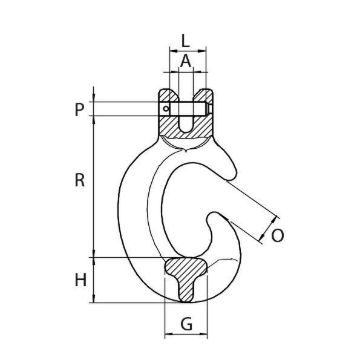 Picture of GT Lifting G10CCH8 Grade 10 Clevis C Hook