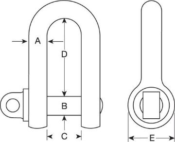 Picture of GT Lifting BPSCD.5 GT Blue Pin Standard Dee Shackles with Screw Pin