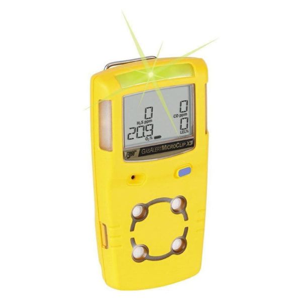 BW MCX3-XWHM-Y-UK Gas Alert Micro Clip X3 Multi 4 Gas Detector
