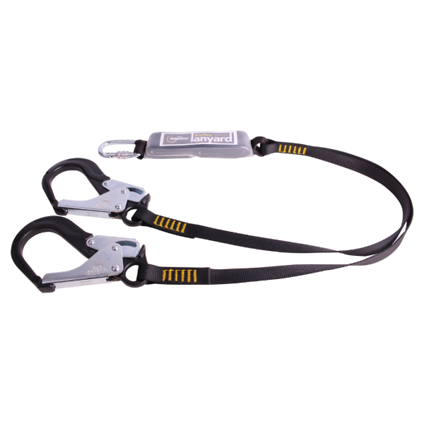 RidgeGear RGL3 BigGuy Twin Leg Webbing Lanyard & Shock Absorber for users up to 140kg