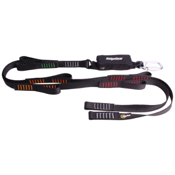 RidgeGear RGL29 Twin Leg Webbing Tie Back Lanyard & Shock Absorber