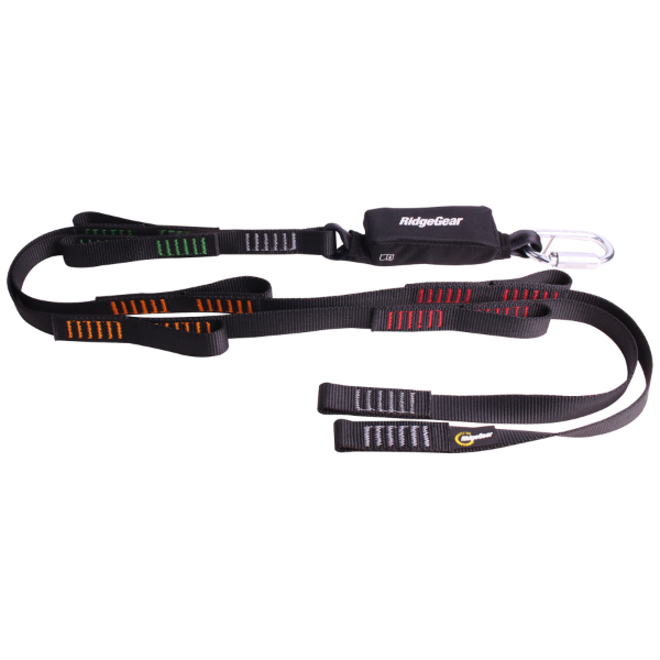 RidgeGear RGL29 Twin Leg Webbing Tie Back Lanyard & Shock Absorber