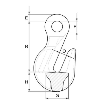 Picture of GT Lifting G8EGH8 Grade 8 Eye Type Grab Hooks