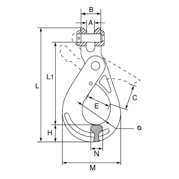 Picture of GTListing  G80CSLH Cobra G80 Clevis Self Locking Hook