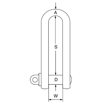 Picture of Stainless Steel Long Dee Type Shackle - SSLDS