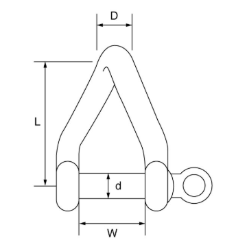 Picture of Stainless Steel Twisted Shackle - SSTS