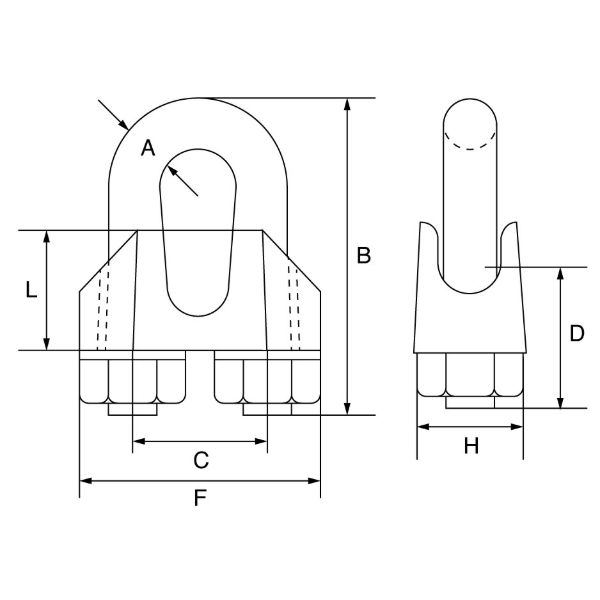 Picture of Stainless Steel Wire Rope Grips - SSG