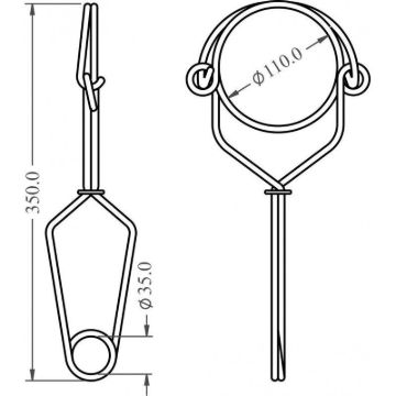 Kratos FA 50 209 14 Stainless Steel Double Action Anchorage Hook