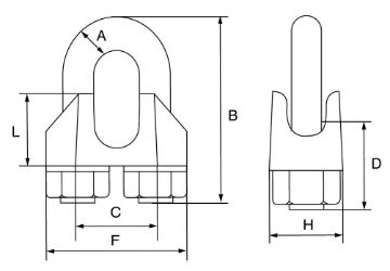 Picture of GT Commercial Wire Rope Grips Without Grooves