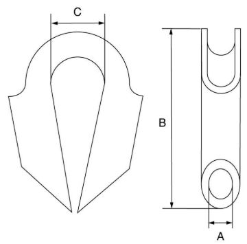 Picture of Heavy Duty Tube Thimbles for Wire Rope