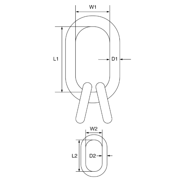 Picture of Grade 8 Quad Master Link Assembly – G8QA