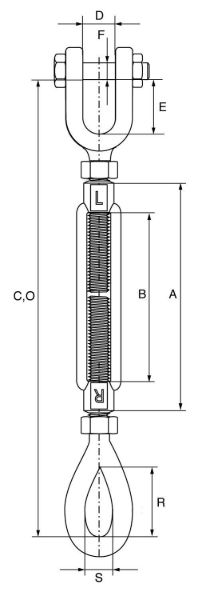 Picture of Turnbuckle Jaw/Eye - US Style