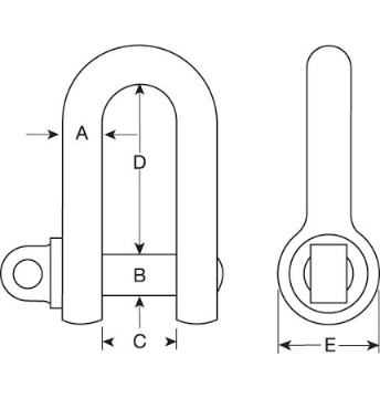 Picture of Grade 6 Dee Shackle with Screw Collar Pin