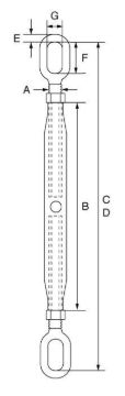 Picture of Closed Body Rigging Screw Eye/Eye