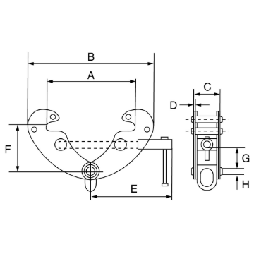 Picture of GT Viper Adjustable Beam Clamp VBC