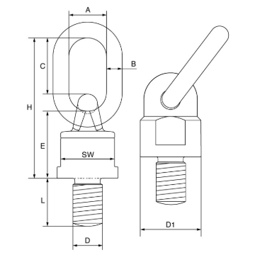 Picture of GT Cartec Grade 10 Swivel Eyebolt with Ring
