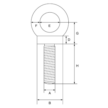 Picture of GT Lifting EBCLSM Long Shank Collared Eyebolts Metric Thread