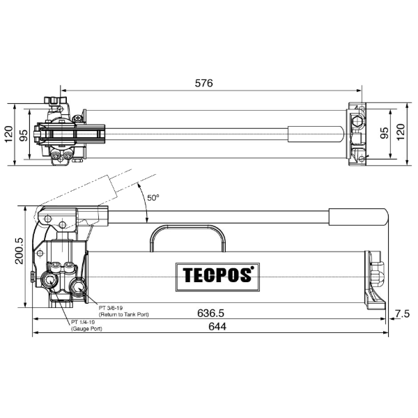 Picture of GT Tecpos Hydraulic Hand Pump ESP25