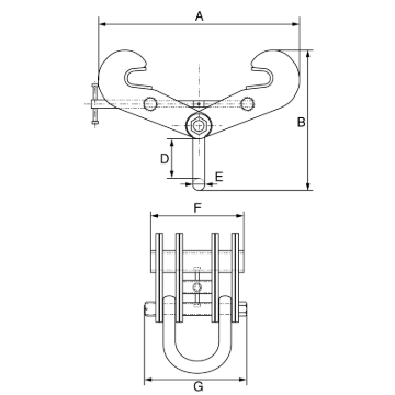 Picture of GT Viper Adjustable Beam Clamp VBC
