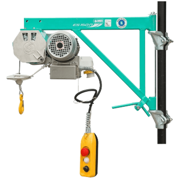CLM ES 150 with fixed bracket and scaffold clamps